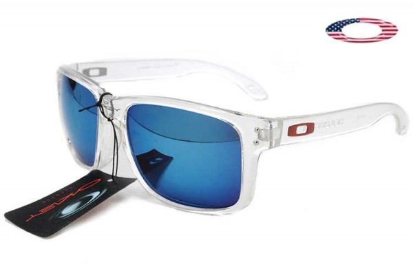 oakley sunglasses clear frames blue lens